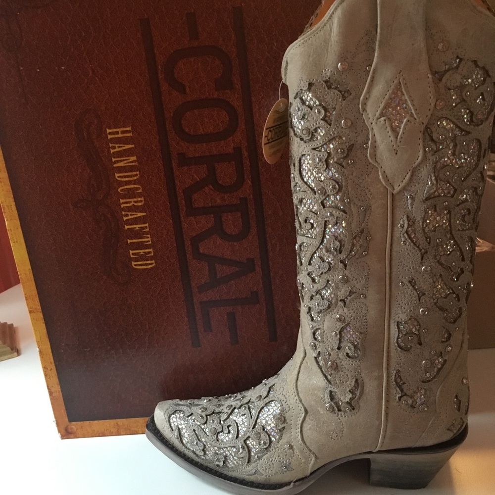 Corral Women's 14-inch Off white Cowboy Boots